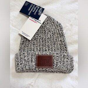 Love Your Melon marled black and white Hat